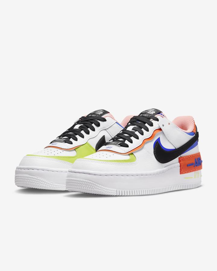 Zapatillas Nike Air Force 1 Shadow Mujer Blancas Azules Verde Negras | RYMFZ-1250