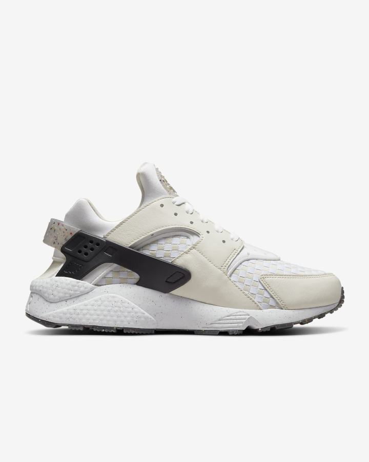 Zapatillas Nike Air Huarache Crater Premium Hombre Beige Claro Negras Blancas | VPALW-2536