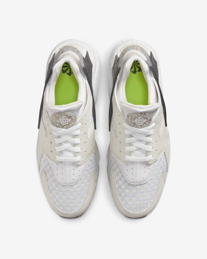 Zapatillas Nike Air Huarache Crater Premium Hombre Beige Claro Negras Blancas | VPALW-2536