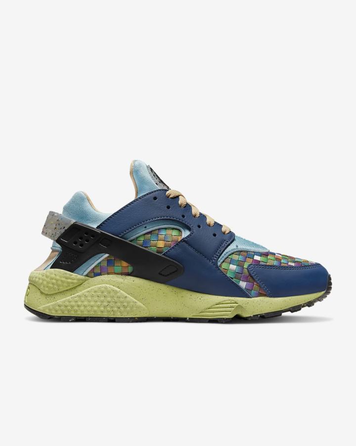 Zapatillas Nike Air Huarache Crater Premium Hombre Azul Marino Azules Blancas Negras Limón Claro | ZLPGY-9513