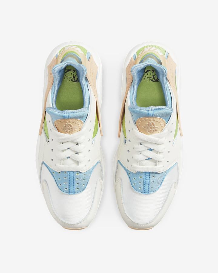 Zapatillas Nike Air Huarache Mujer Azules Verde Naranjas | ANTKW-4586