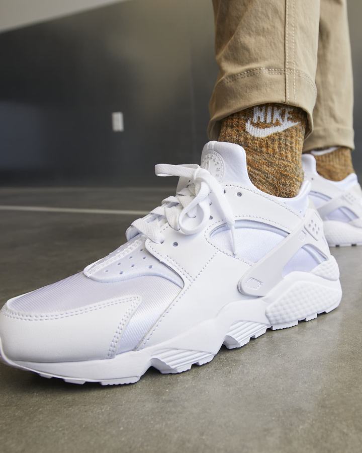 Zapatillas Nike Air Huarache Mujer Blancas Plateadas | HYRSK-0583
