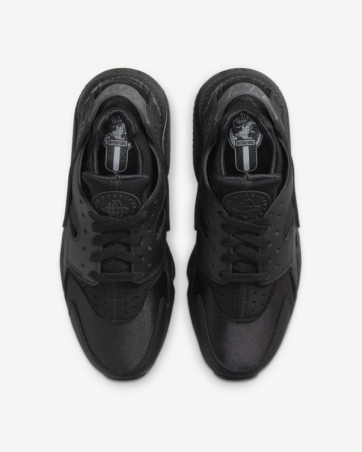 Zapatillas Nike Air Huarache Mujer Negras Gris Oscuro Negras | VTESM-1083