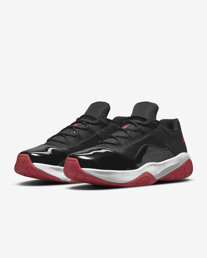 Zapatillas Nike Air Jordan 11 CMFT Low Hombre Negras Rojas Blancas | IUDOM-8092