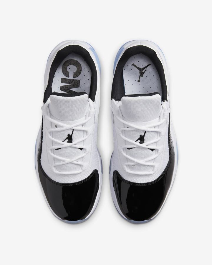 Zapatillas Nike Air Jordan 11 CMFT Low Hombre Blancas Negras | PBKQJ-0425