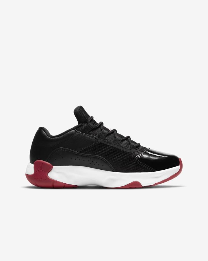 Zapatillas Nike Air Jordan 11 CMFT Low Kids Niño Negras Rojas Blancas | OLIUX-5038