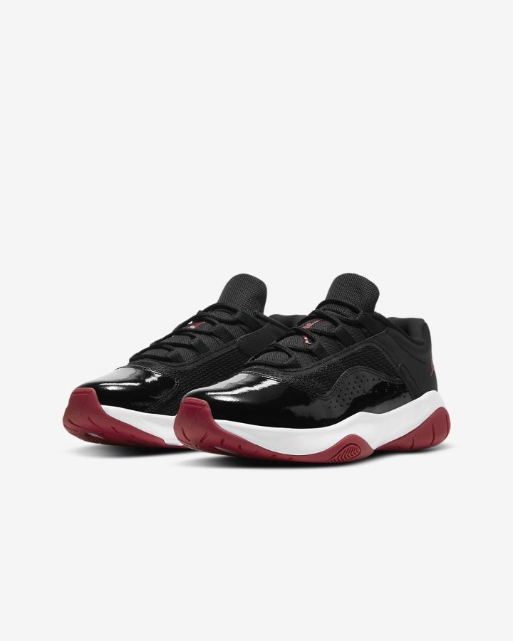 Zapatillas Nike Air Jordan 11 CMFT Low Kids Niño Negras Rojas Blancas | OLIUX-5038
