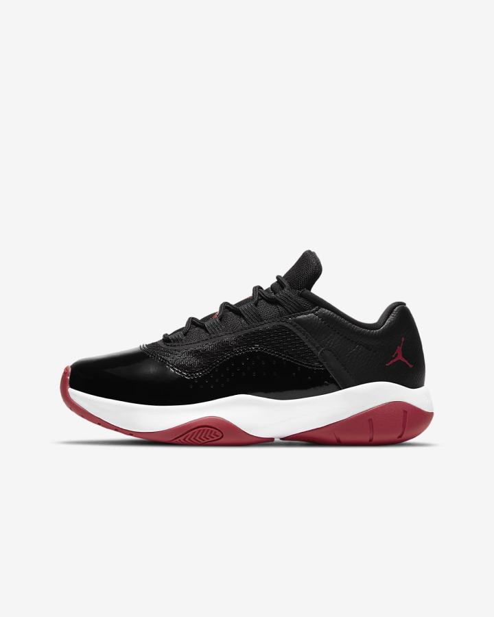 Zapatillas Nike Air Jordan 11 CMFT Low Kids Niño Negras Rojas Blancas | OLIUX-5038