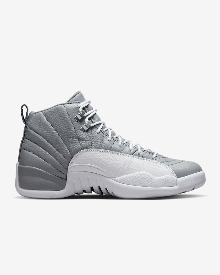 Zapatillas Nike Air Jordan 12 Retro Hombre Gris Blancas | YRLTP-0635