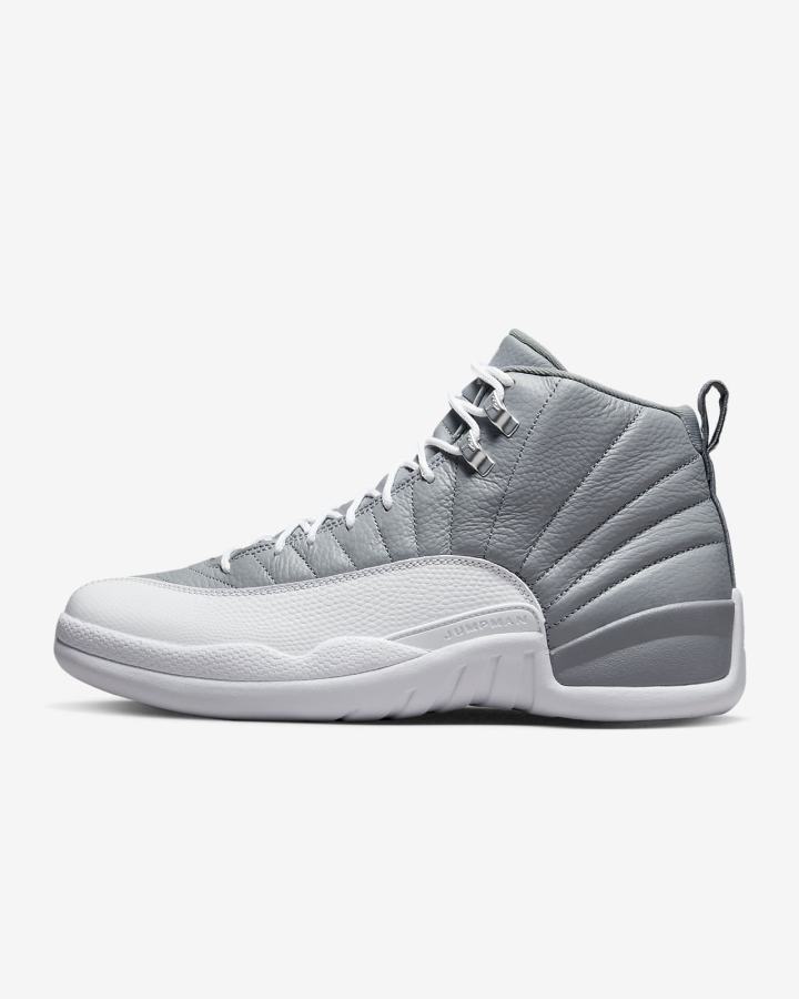 Zapatillas Nike Air Jordan 12 Retro Hombre Gris Blancas | YRLTP-0635