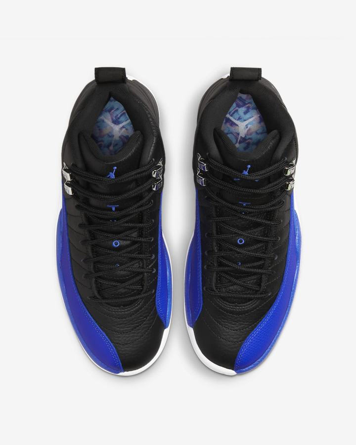 Zapatillas Nike Air Jordan 12 Retro Mujer Negras Metal Plateadas Blancas | DXZQC-7936