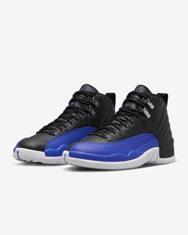 Zapatillas Nike Air Jordan 12 Retro Mujer Negras Metal Plateadas Blancas | DXZQC-7936