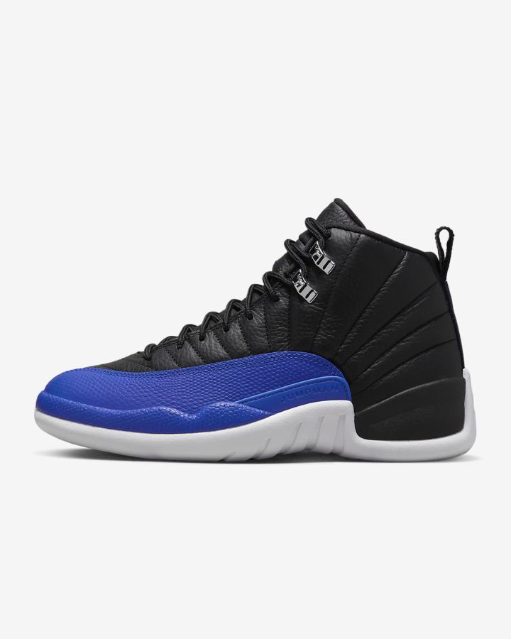 Zapatillas Nike Air Jordan 12 Retro Mujer Negras Metal Plateadas Blancas | DXZQC-7936