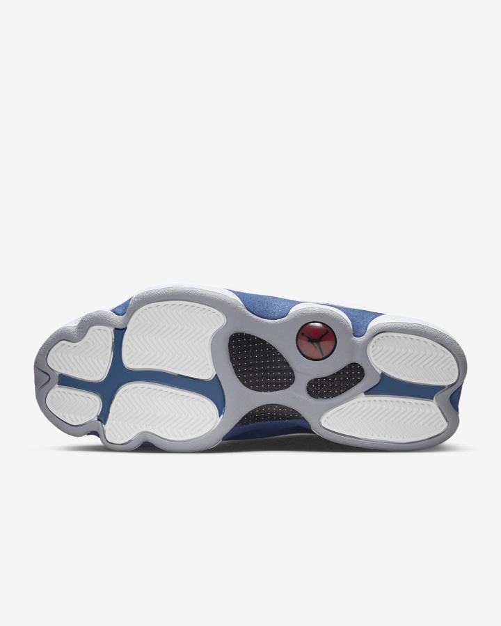 Zapatillas Nike Air Jordan 13 Retro Hombre Blancas Azules Gris Claro Rojas | OABLN-6947