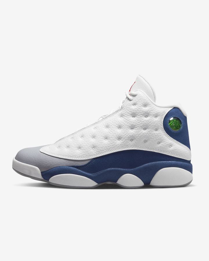 Zapatillas Nike Air Jordan 13 Retro Hombre Blancas Azules Gris Claro Rojas | OABLN-6947