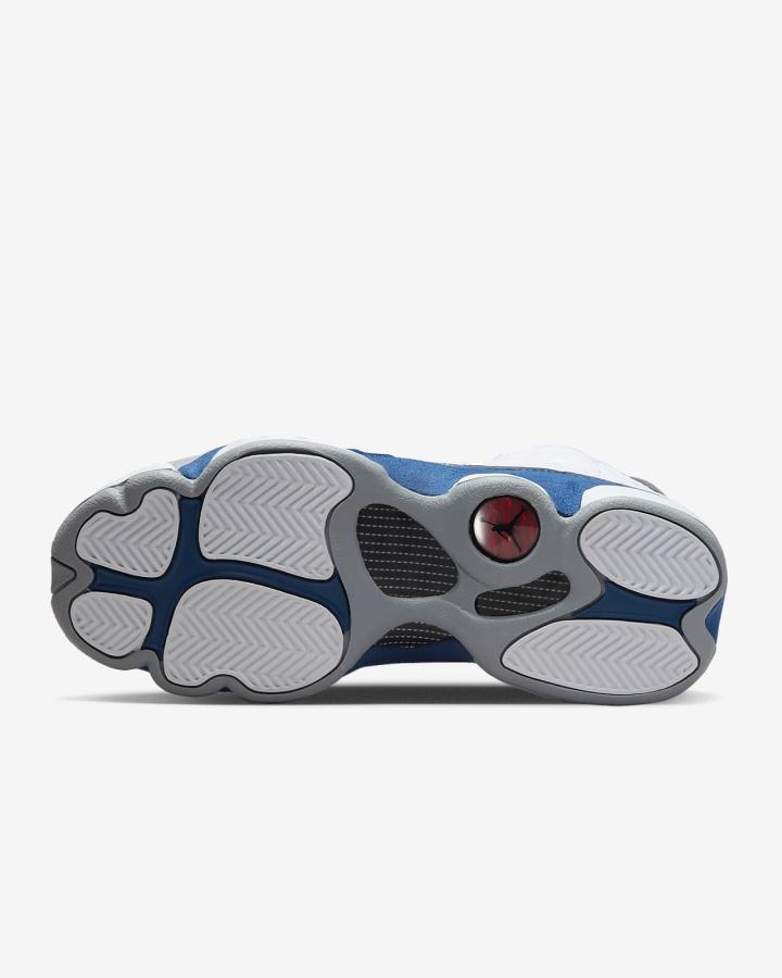 Zapatillas Nike Air Jordan 13 Retro Kids Niña Blancas Azules Gris Claro Rojas | RYVXS-9260