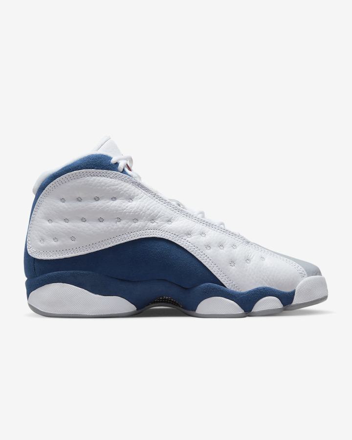 Zapatillas Nike Air Jordan 13 Retro Kids Niña Blancas Azules Gris Claro Rojas | RYVXS-9260