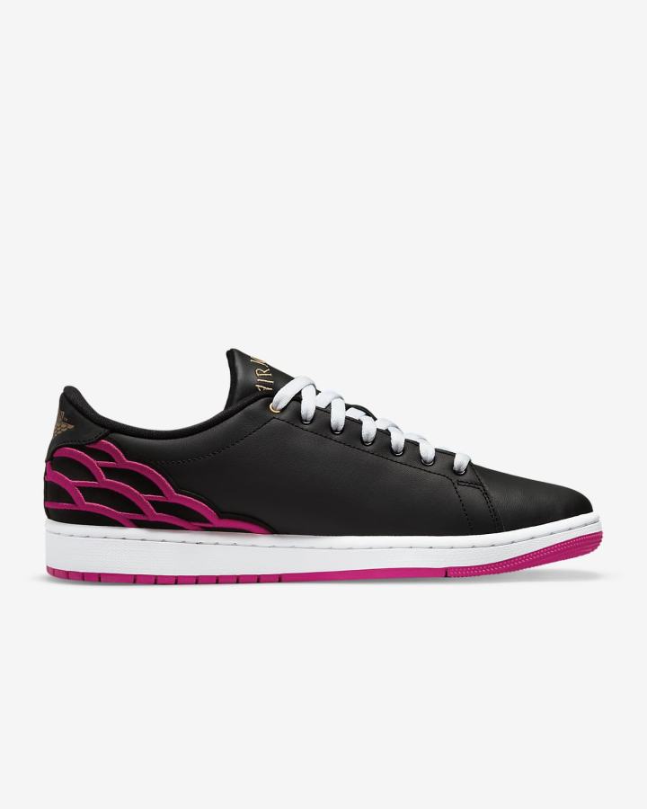 Zapatillas Nike Air Jordan 1 Centre Court Hombre Negras Blancas Metal Doradas | YJZWX-1206