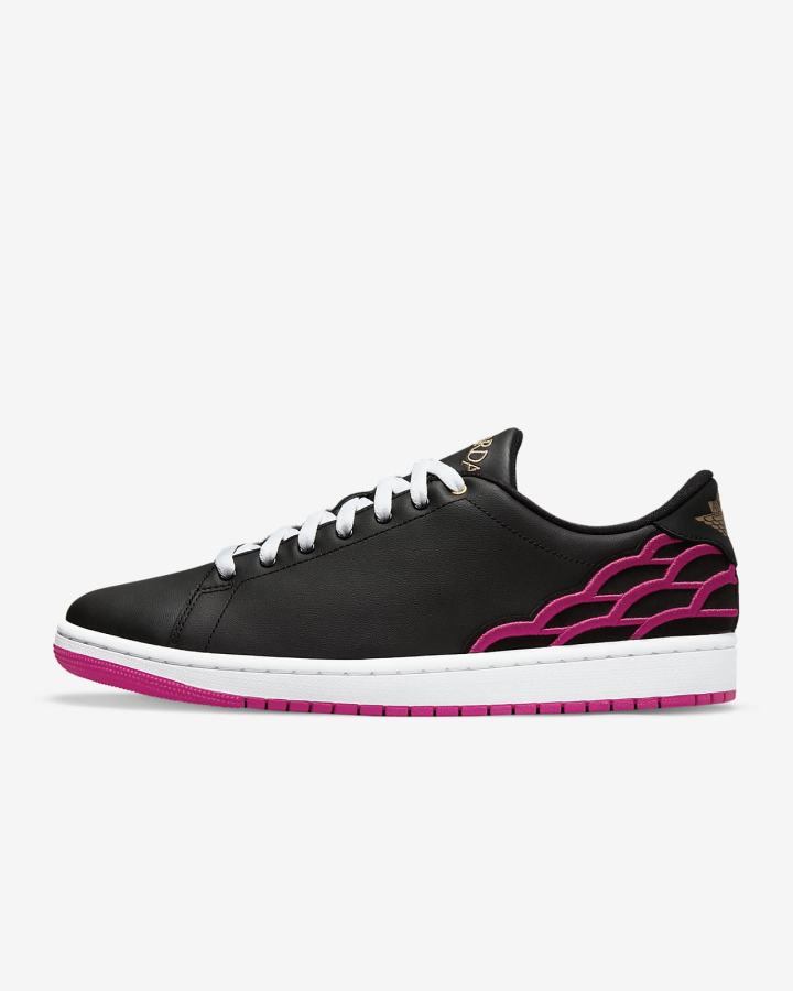 Zapatillas Nike Air Jordan 1 Centre Court Hombre Negras Blancas Metal Doradas | YJZWX-1206