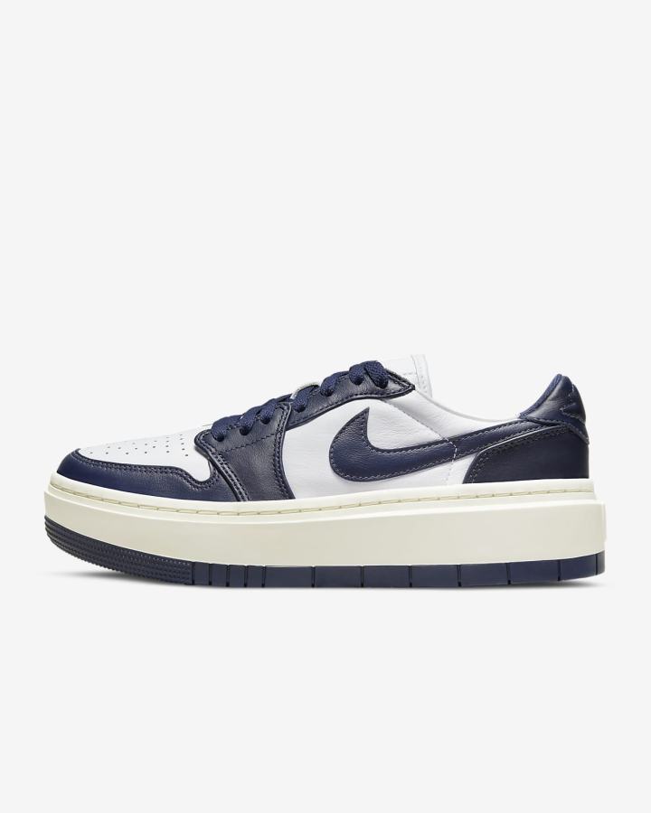 Zapatillas Nike Air Jordan 1 Elevate Low Mujer Blancas Azul Marino | YNTOH-5234