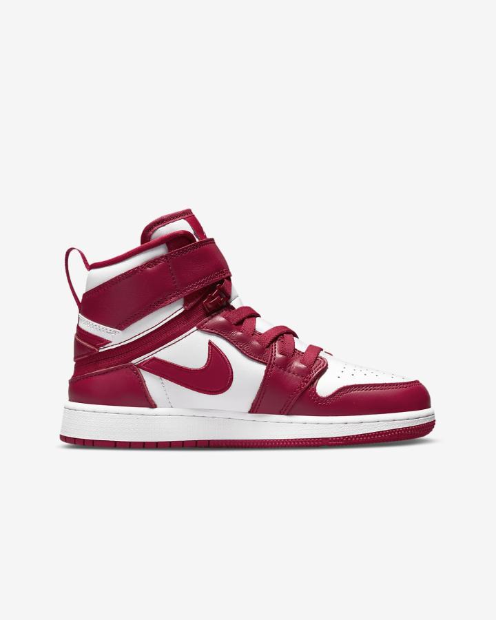 Zapatillas Nike Air Jordan 1 Hi FlyEase Kids Niño Rojas Blancas | IJLWB-8217