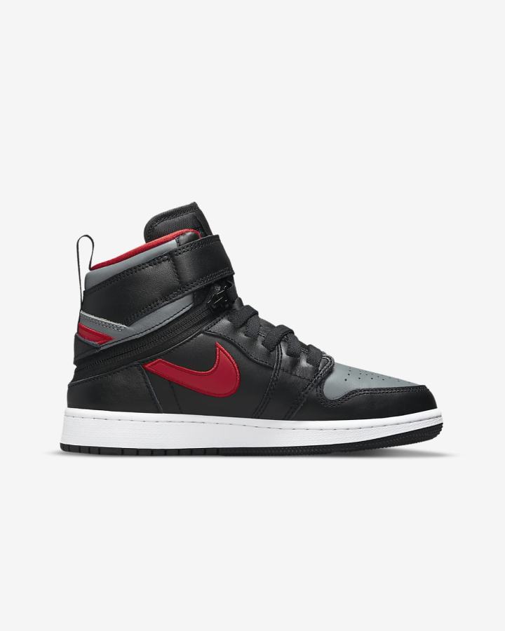 Zapatillas Nike Air Jordan 1 Hi FlyEase Kids Niño Negras Gris Blancas Rojas | OKAHT-1869