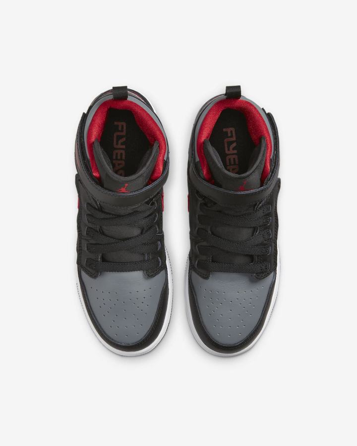 Zapatillas Nike Air Jordan 1 Hi FlyEase Kids Niño Negras Gris Blancas Rojas | OKAHT-1869