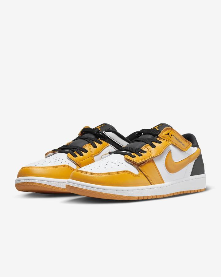 Zapatillas Nike Air Jordan 1 Low FlyEase Easy On/Off Hombre Blancas Negras | GESTH-4897