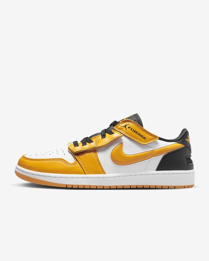 Zapatillas Nike Air Jordan 1 Low FlyEase Easy On/Off Hombre Blancas Negras | GESTH-4897