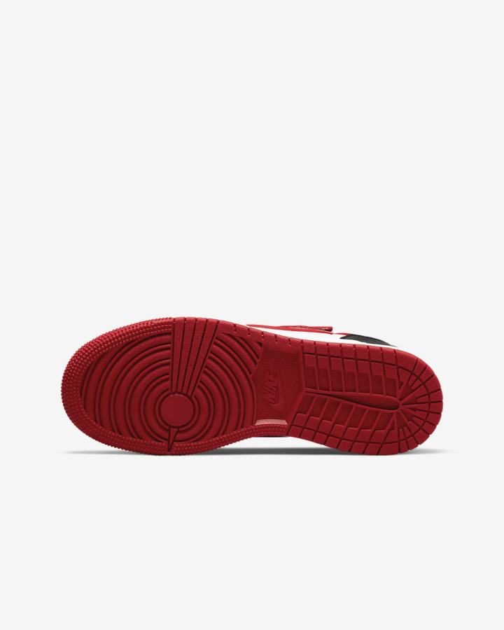 Zapatillas Nike Air Jordan 1 Low Flyease Kids Niño Blancas Negras Rojas | RDJWX-0731