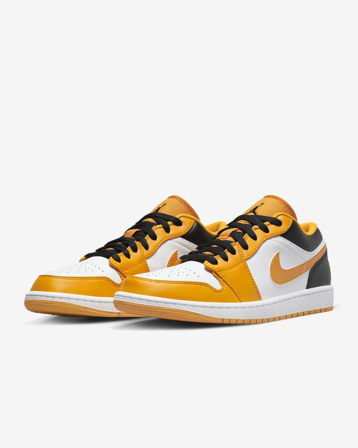 Zapatillas Nike Air Jordan 1 Low Hombre Blancas Negras | VKANG-0725