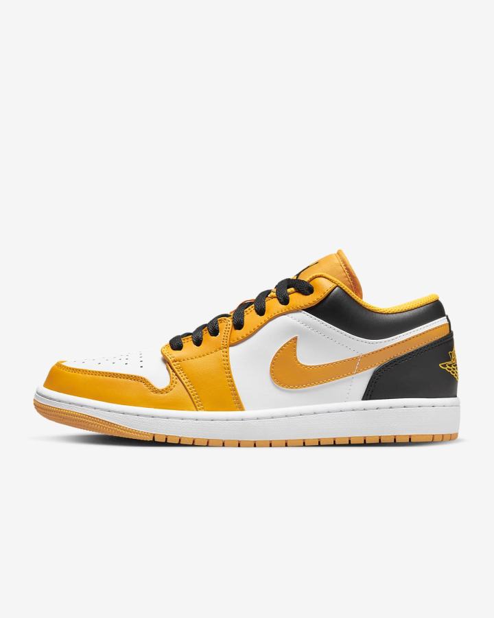 Zapatillas Nike Air Jordan 1 Low Hombre Blancas Negras | VKANG-0725