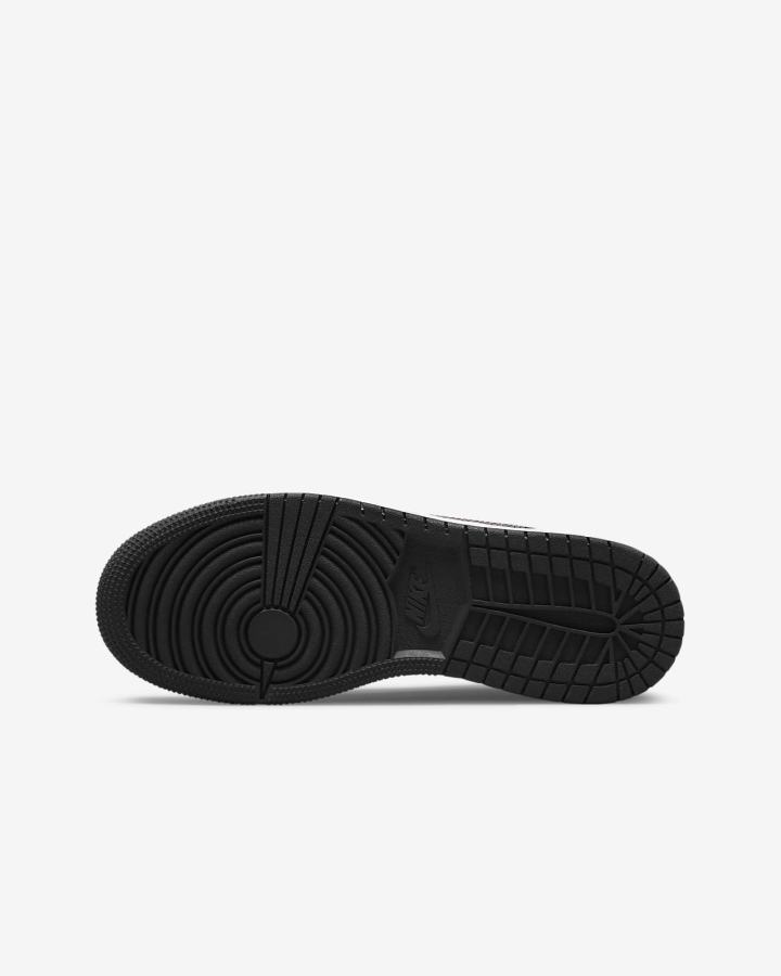 Zapatillas Nike Air Jordan 1 Low Kids Niño Blancas Negras Limón Rosas | VRQIZ-2815