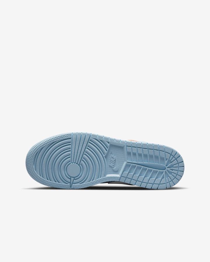 Zapatillas Nike Air Jordan 1 Low SE Kids Niña Azules Verde Naranjas | HLGSU-4927