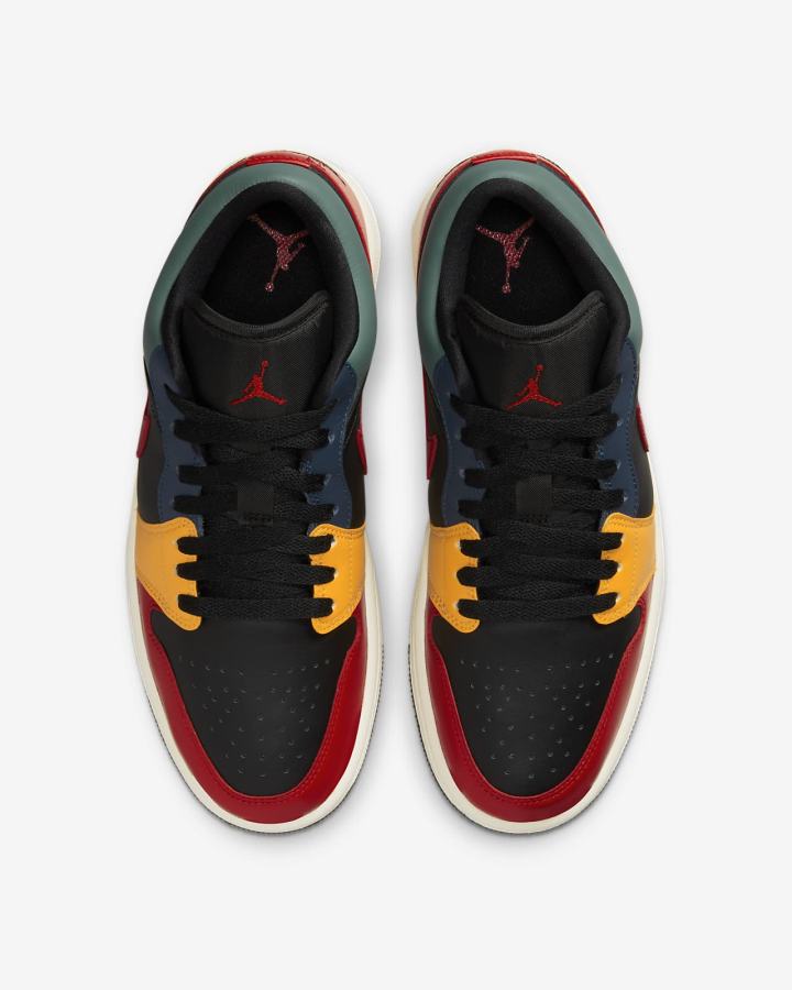 Zapatillas Nike Air Jordan 1 Low SE Mujer Negras Azules Rojas | FNYKB-3162