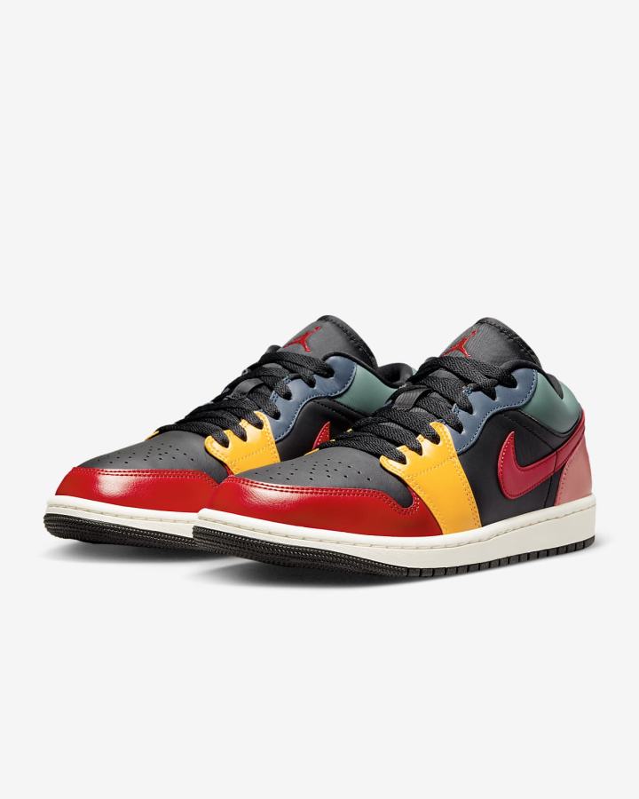 Zapatillas Nike Air Jordan 1 Low SE Mujer Negras Azules Rojas | FNYKB-3162