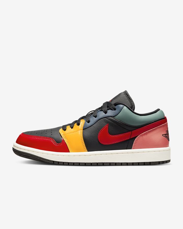 Zapatillas Nike Air Jordan 1 Low SE Mujer Negras Azules Rojas | FNYKB-3162