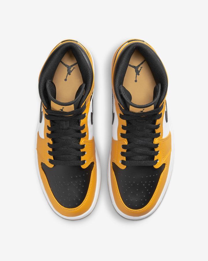 Zapatillas Nike Air Jordan 1 Mid Hombre Blancas Negras | LUCMX-2149
