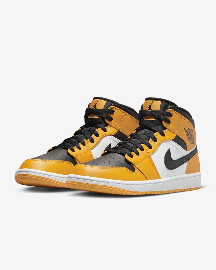 Zapatillas Nike Air Jordan 1 Mid Hombre Blancas Negras | LUCMX-2149