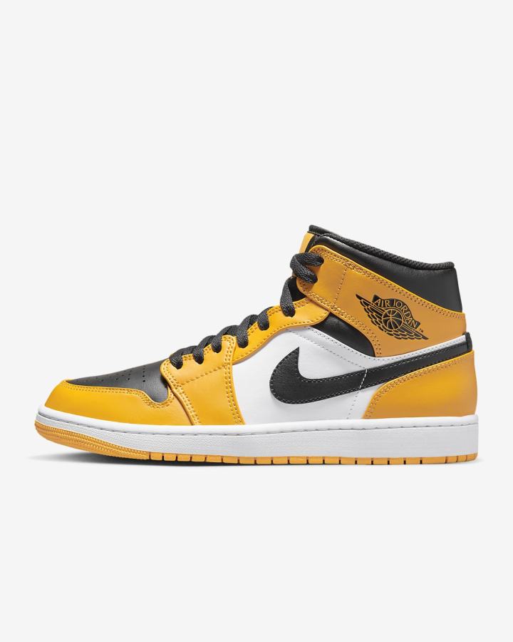 Zapatillas Nike Air Jordan 1 Mid Hombre Blancas Negras | LUCMX-2149