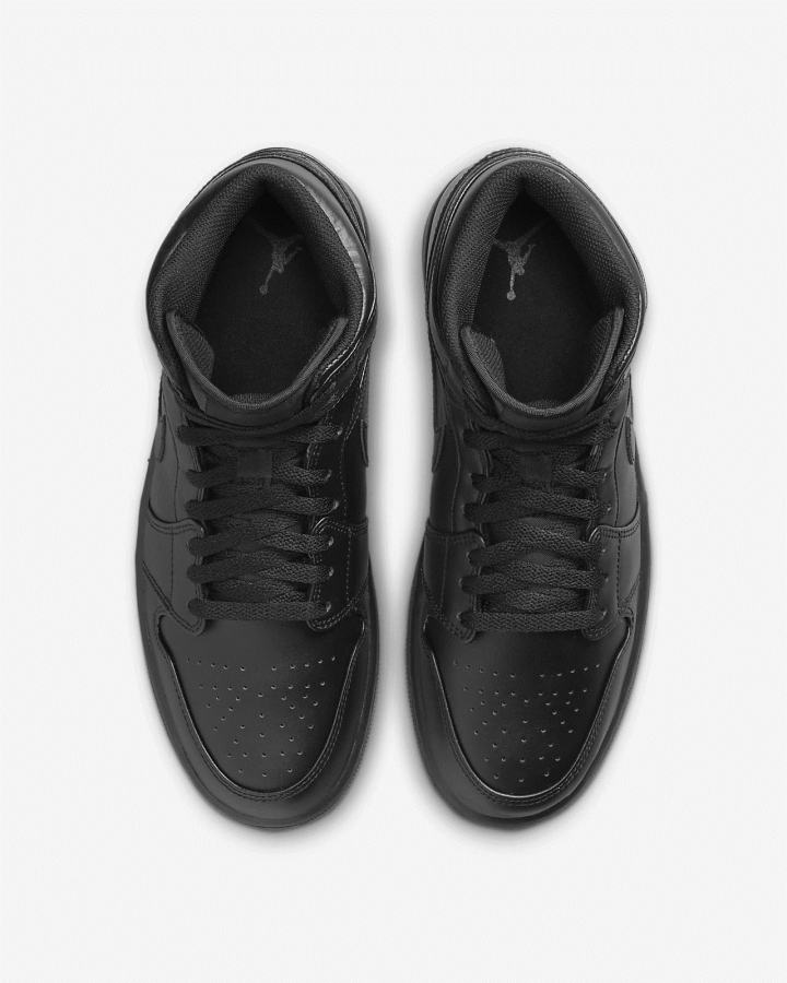Zapatillas Nike Air Jordan 1 Mid Hombre Negras | NSDHV-7592
