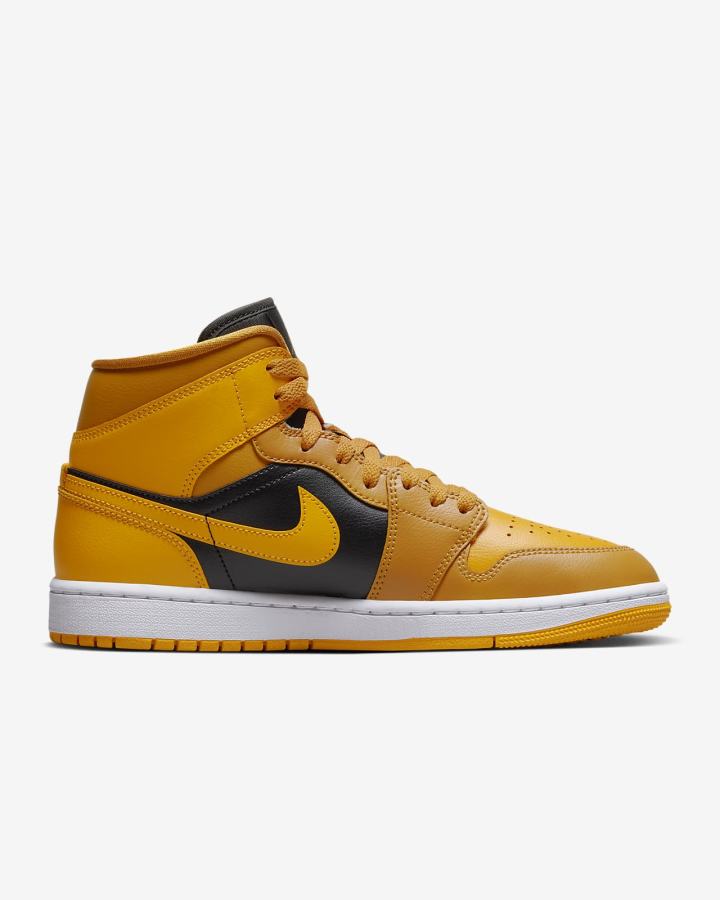 Zapatillas Nike Air Jordan 1 Mid Mujer Negras Blancas | IDVZN-8327