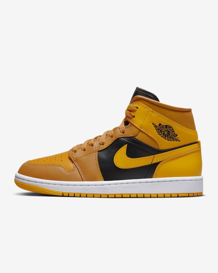 Zapatillas Nike Air Jordan 1 Mid Mujer Negras Blancas | IDVZN-8327