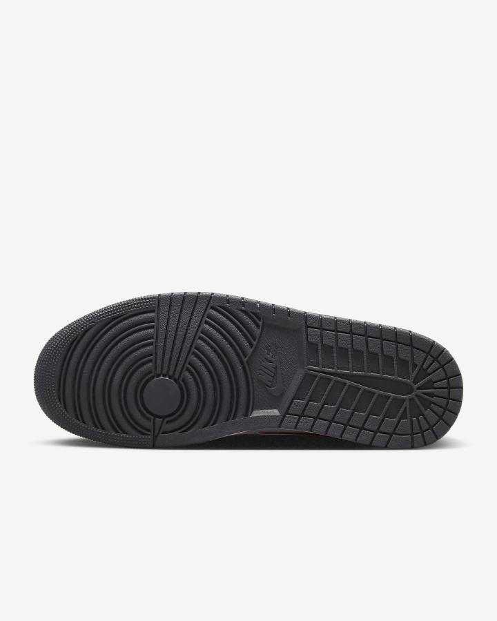 Zapatillas Nike Air Jordan 1 Mid Mujer Negras Blancas Rojas | MIFRJ-7012