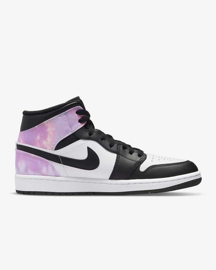 Zapatillas Nike Air Jordan 1 Mid SE Hombre Negras Blancas Coral | OZHKT-7649