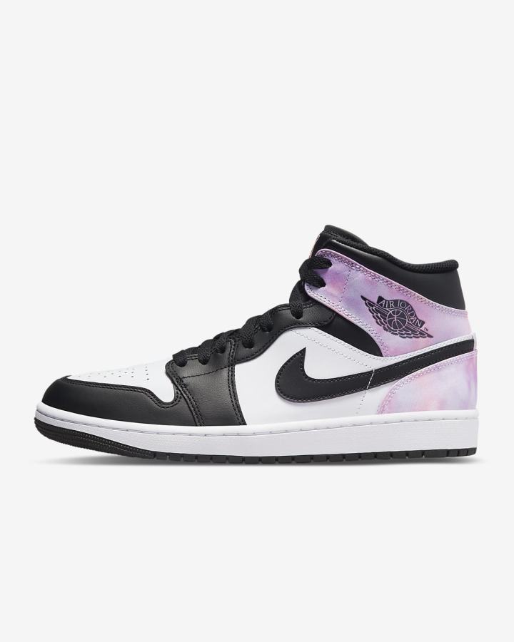 Zapatillas Nike Air Jordan 1 Mid SE Hombre Negras Blancas Coral | OZHKT-7649