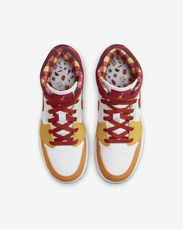 Zapatillas Nike Air Jordan 1 Mid SE Kids Niña Negras Doradas | YJIOH-0123