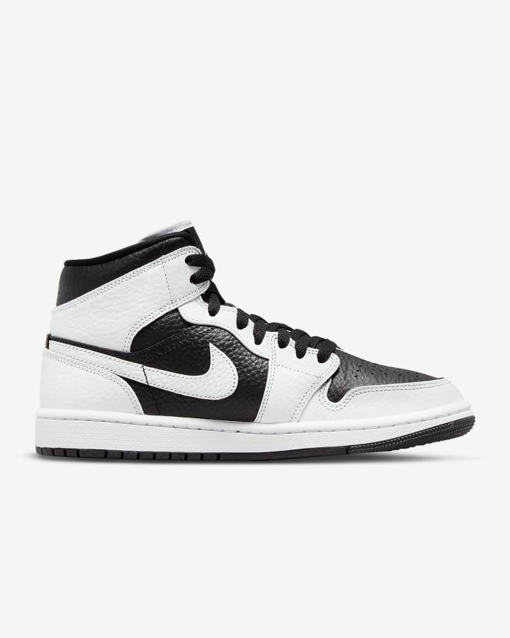 Zapatillas Nike Air Jordan 1 Mid SE Mujer Blancas Negras | QILOB-5463