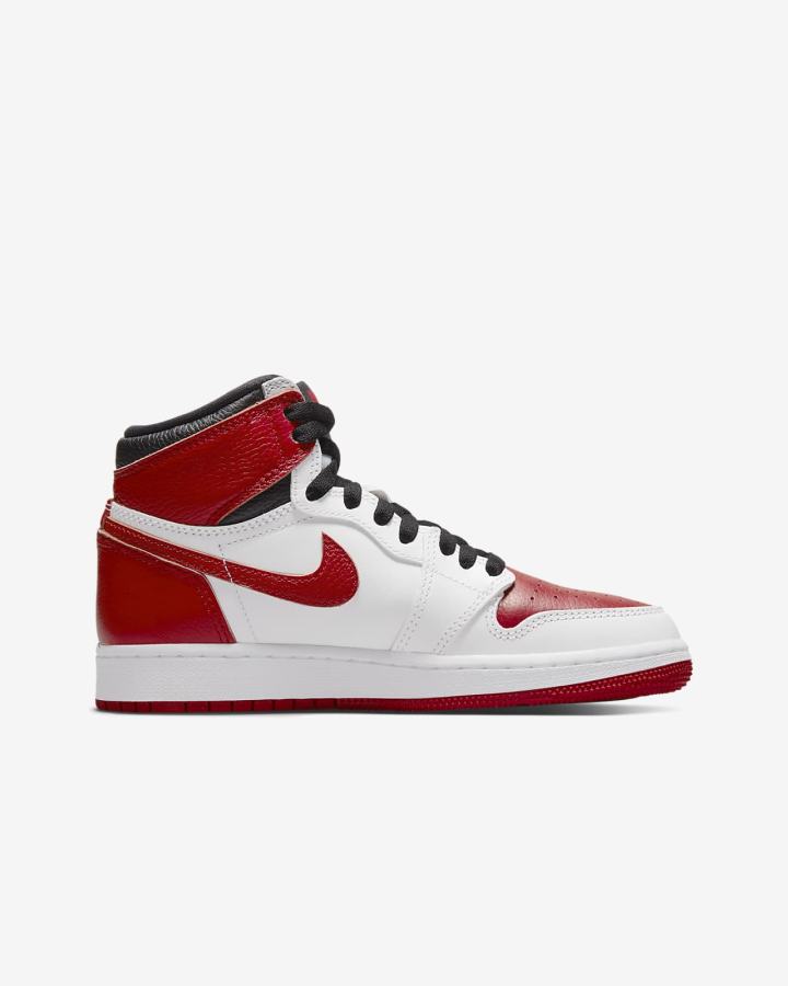 Zapatillas Nike Air Jordan 1 Retro High OG Niño Blancas Negras Rojas | ICFAR-2035