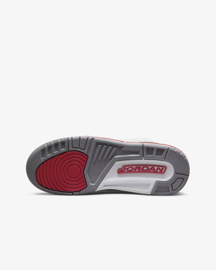 Zapatillas Nike Air Jordan 3 Retro Kids Niña Blancas Negras Gris Rojas | BWOEN-4827